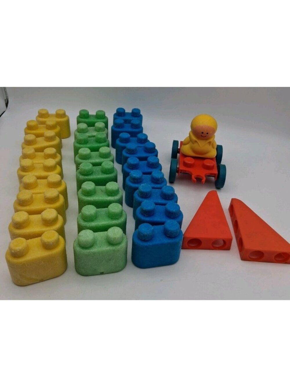 Vintage Mattel Tuff Stuff Interlocking Wonder Blocks 30 Piece Set 1982